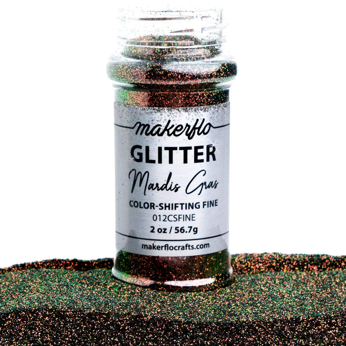 MakerFlo Crafts Mardis Gras - Fine Glitter 2oz
