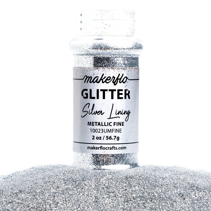 MakerFlo Crafts Silver Lining - Fine Glitter 2oz