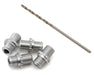 1RC 5006 1/18 Threaded Silver Aluminum Shock Body Set (4 Pack)