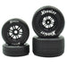 1RC 5523 Front & Rear Pre-Mounted Hoosier 1/18 Sprint Tires on Black Wheels (Set of 4)