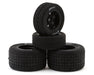 1RC 5530 Front & Rear Pre-Mounted 1/18 Midget Soft Hoosier Tires on Black Wheels (Set of 4)