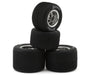 1RC 5566 Front & Rear Pre-Mounted 1/18 Super Modified Standard Hoosier Tires on Chrome Wheels (Set of 4)