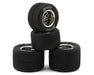 1RC 5568 Front & Rear Pre-Mounted 1/18 Super Modified Soft Hoosier Tires on Chrome Wheels (Set of 4)