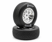 1RC 5601 1/7 Sprint Car Pre-Mounted Standard Front Tires on Chrome Wheels (2 Pack)