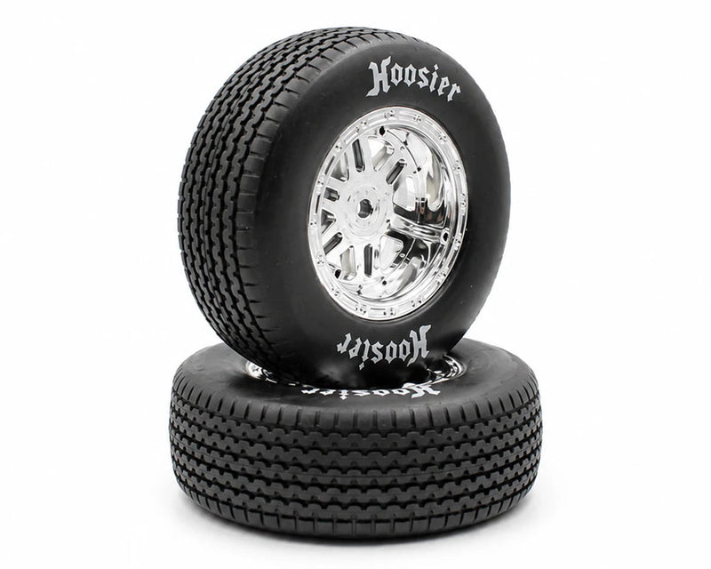 1RC 5601 1/7 Sprint Car Pre-Mounted Standard Front Tires on Chrome Wheels (2 Pack)