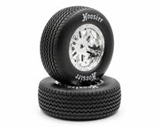 1RC 5603 1/7 Sprint Car Pre-Mounted Soft Front Tires on Chrome Wheels (2 Pack)