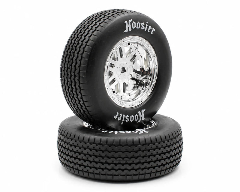 1RC 5603 1/7 Sprint Car Pre-Mounted Soft Front Tires on Chrome Wheels (2 Pack)