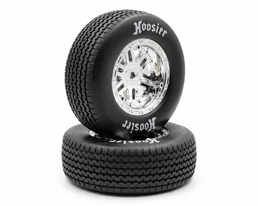 1RC 5603 1/7 Sprint Car Pre-Mounted Soft Front Tires on Chrome Wheels (2 Pack)
