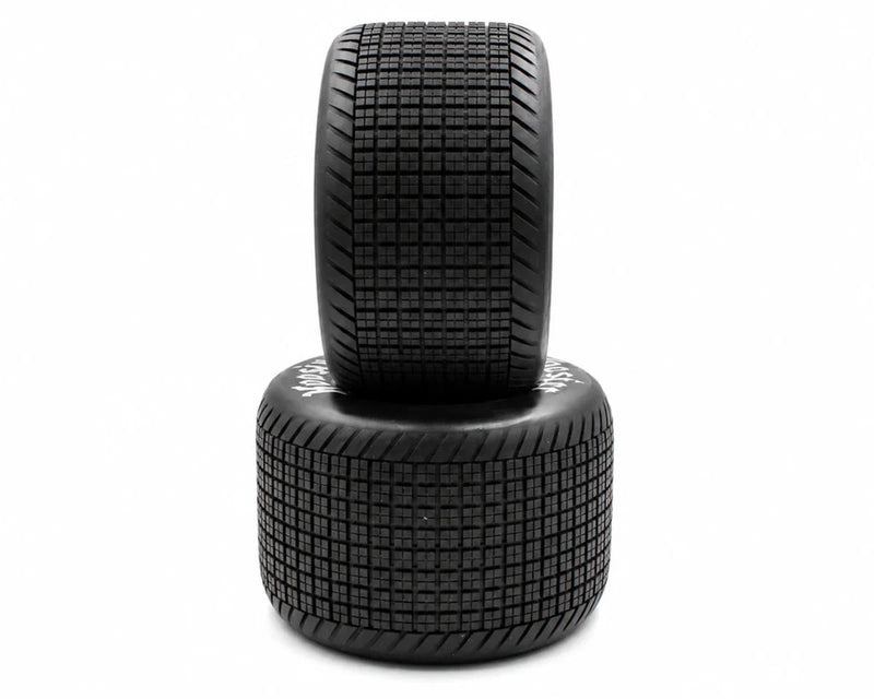 1RC 5604 1/7 Sprint Car Pre-Mounted Standard Rear Tires on Black Wheels (2 Pack)