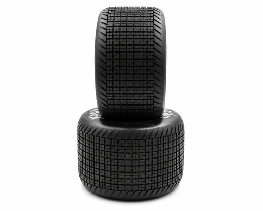 1RC 5604 1/7 Sprint Car Pre-Mounted Standard Rear Tires on Black Wheels (2 Pack)