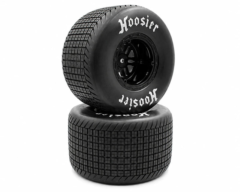 1RC 5604 1/7 Sprint Car Pre-Mounted Standard Rear Tires on Black Wheels (2 Pack)