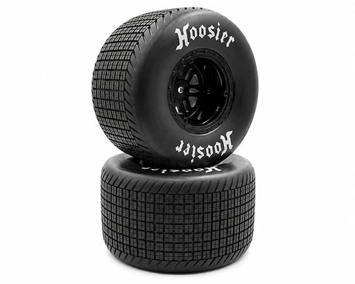 1RC 5604 1/7 Sprint Car Pre-Mounted Standard Rear Tires on Black Wheels (2 Pack)