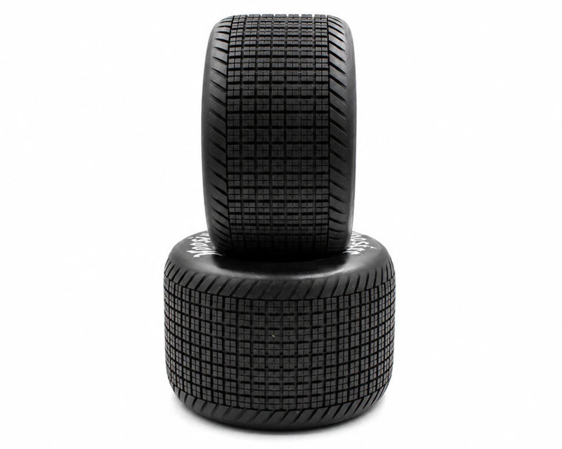 1RC 5606 1/7 Sprint Car Pre-Mounted Soft Rear Tires on Black Wheels (2 Pack)