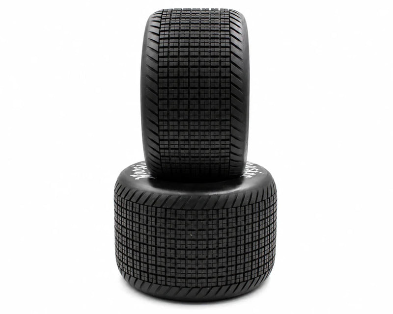 1RC 5607 1/7 Sprint Car Pre-Mounted Soft Rear Tires on Chrome Wheels (2 Pack)