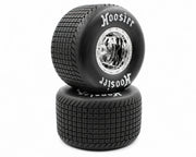 1RC 5607 1/7 Sprint Car Pre-Mounted Soft Rear Tires on Chrome Wheels (2 Pack)