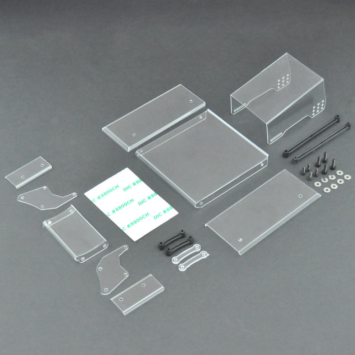 1RC 6081 Clear 1/18 Mini Sprint Top & Front Wing Set