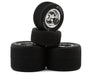 1RC Front & Rear 1/18 Asphalt Sprint Car Tires on Chrome Wheels (Set of 4)