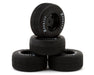 1RC Front & Rear 1/24 Asphalt Late Model Pre-Mounted Tires on Black Wheels (Set of 4)