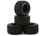 1RC Front & Rear Pre-Mounted 1/18 Asphalt Modified Hoosier Tires on Black Wheels (Set of 4)