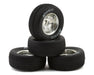 1RC Front & Rear Pre-Mounted 1/18 Modified Hoosier Tires on Chrome Wheels (Set of 4)