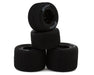 1RC Front & Rear Pre-Mounted 1/18 Super Modified Hoosier Tires on Black Wheels (Set of 4)