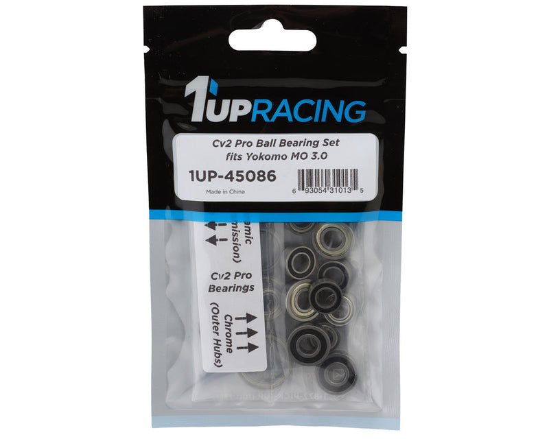 1UP Racing 45086 Yokomo MO 3.0 Cv2 Pro Ball Bearings Set (Ceramic/Chrome)
