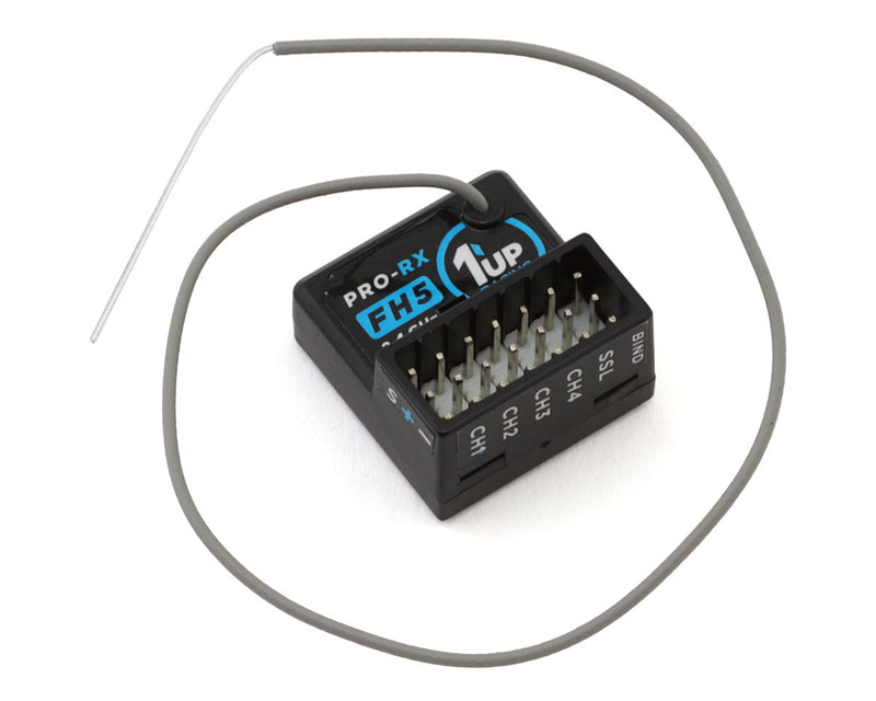1UP Racing 10103 Pro-RX 4-Channel Sanwa FH5 2.4GHz Extended-Range Receiver