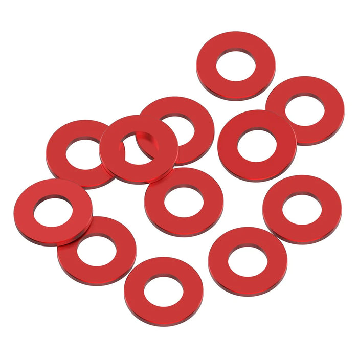 1UP Racing 80332 Red Precision Aluminum Shims 3x6x0.5mm 12 Pack