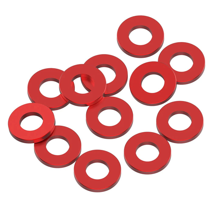 1UP Racing 80333 Red Precision Aluminum Shims 3x6x.075mm 12 Pack
