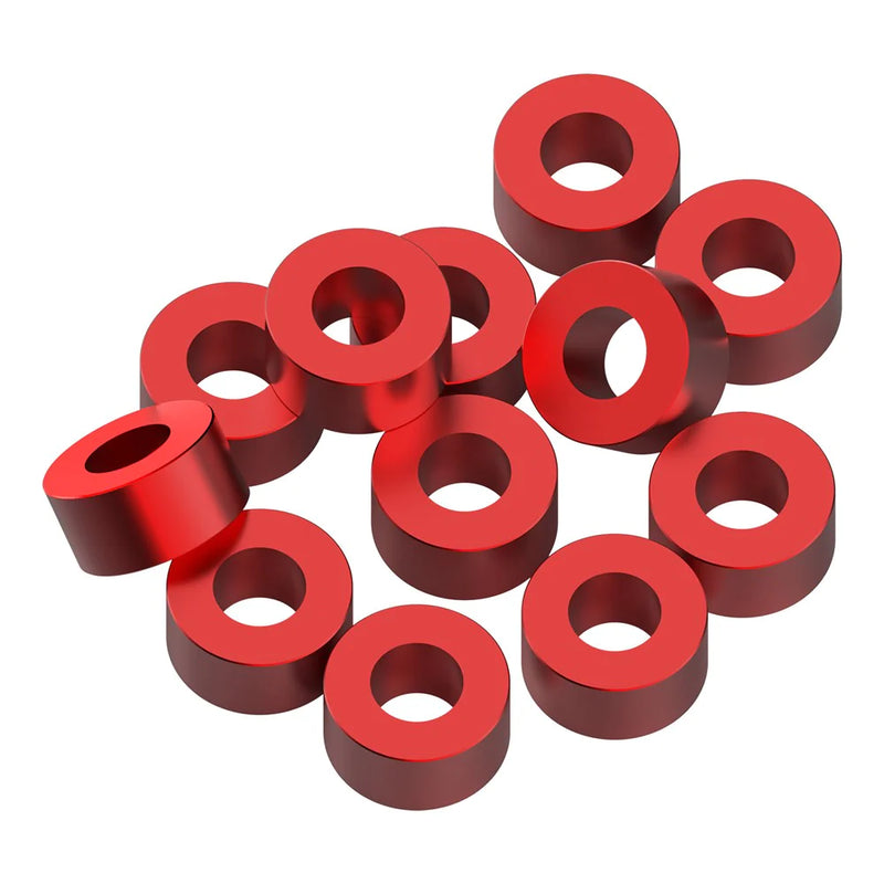 1UP Racing 80338 Red Precision Aluminum Shims 3x6x3mm 12 Pack