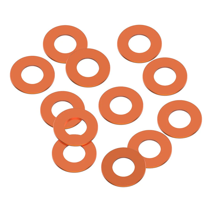 1UP Racing 80351 Orange Precision Aluminum Shims 3x6x0.25mm 12 Pack
