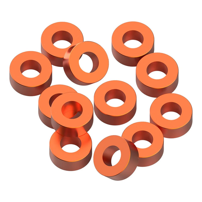 1UP Racing 80358 Orange Precision Aluminum Shims 3x6x2.5mm 12 Pack