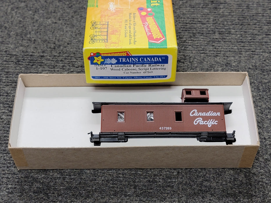 Roundhouse/Trains Canada 1-107 HO Scale Wood Caboose Kit CP 437269 - NOS