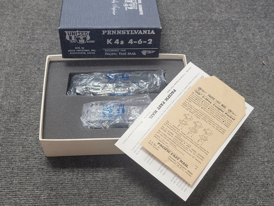 PFM United HO Scale Pennsylvania K4s 4-6-2 Steam Locomotive - Painted Brass