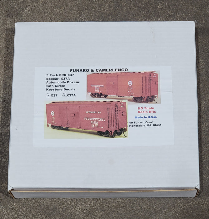 Prr X37 Funaro & Camerlengo HO Scale PRR X37 & X37A Boxcar Resin Kit 5 Pack ...