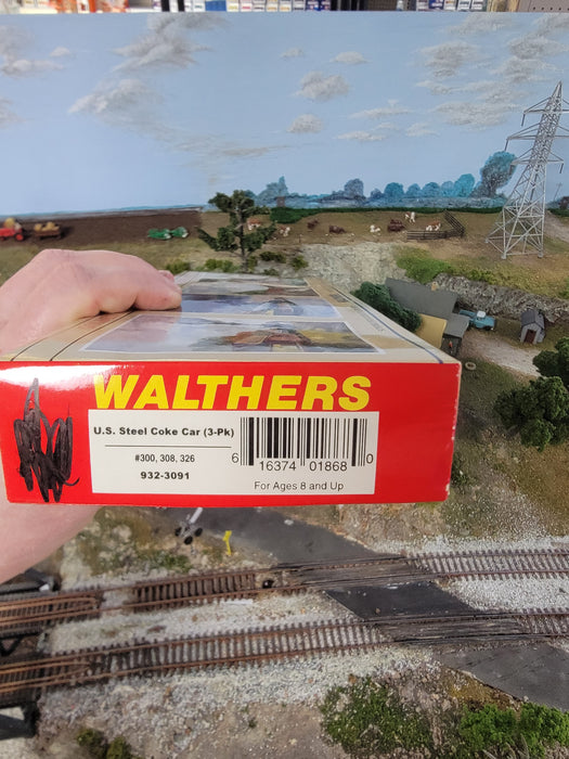 Walthers 932-3091 HO Scale US Steel Coke Car Kit 3 Pack - NOS