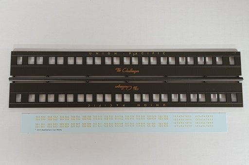 Branchline Trains 61127 HO Scale 80' Paired Window Coach Sides Union Pacific "The Challenger" (10 Sets)