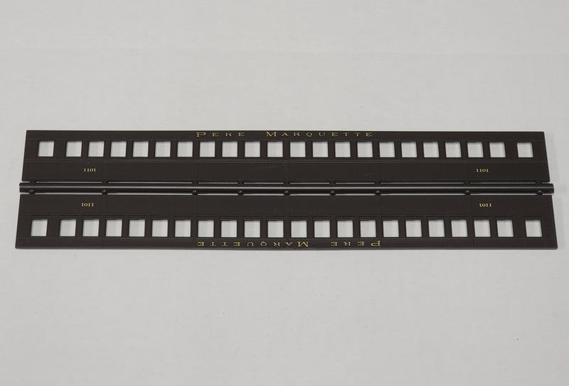 Branchline Trains 51126 HO Scale 80' Single Window Coach Sides Pere Marquette (1 Set)