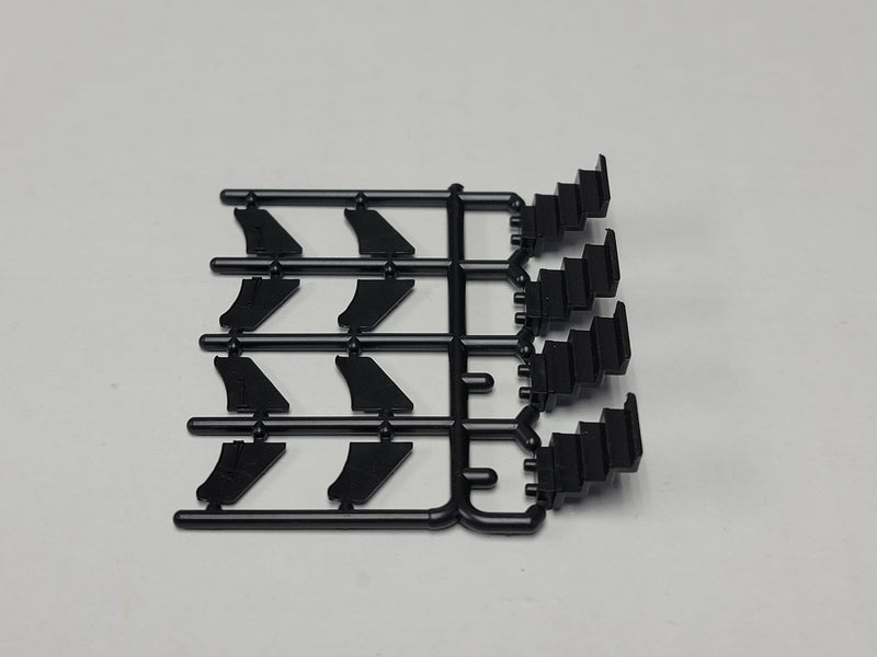 Branchline Trains 151007 HO Scale Heavyweight Car Steps - Black Set of 4