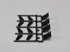 Branchline Trains 151007 HO Scale Heavyweight Car Steps - Black Set of 4