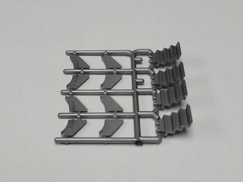 Branchline Trains 151007 HO Scale Heavyweight Car Steps - Silver Set of 4
