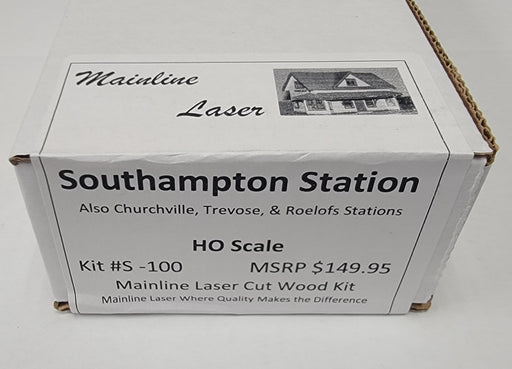 Mainline Laser S-100 HO Scale Southampton Station Laser Cut Wood Kit Box