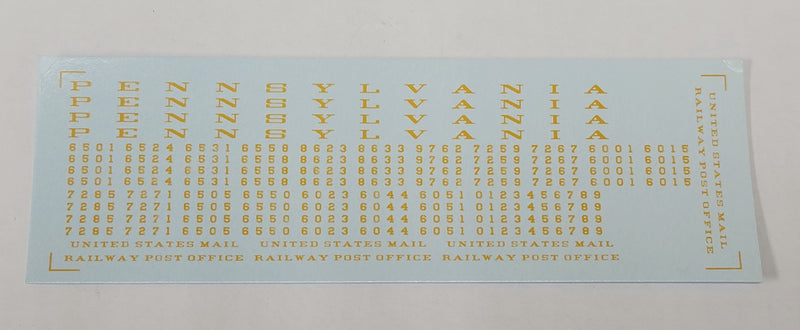 Bethlehem Car Works 402d HO Scale Pennsylvania BM70/RPO Dulux Gold Decals