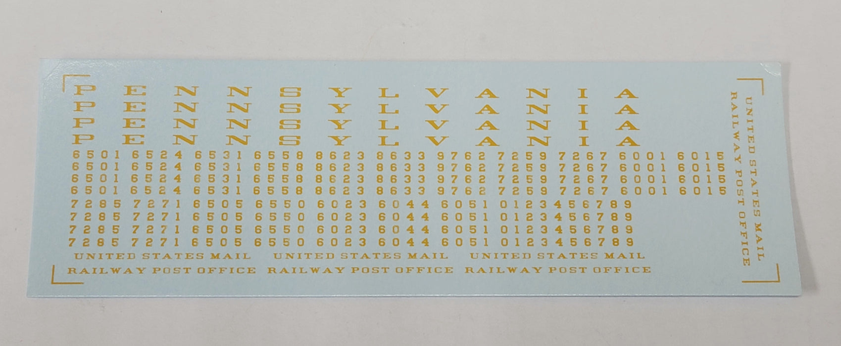Bethlehem Car Works 402d HO Scale Pennsylvania BM70/RPO Dulux Gold Decals