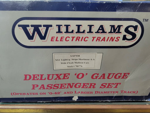 Williams 780776 O Gauge Sharknose  A-A Diesels with 4 Madison Passenger Cars - NOS