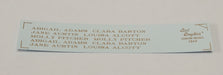 Bethlehem Car Works KitBits 585e HO Scale Pullman Parlor Car Decals - Bronze Gold