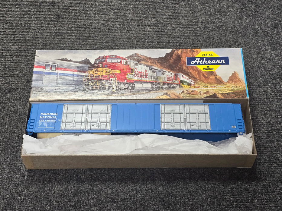 Athearn 2973 HO Scale 89' Auto Parts Boxcar CN 798089 (Blue Box Kit) - NOS