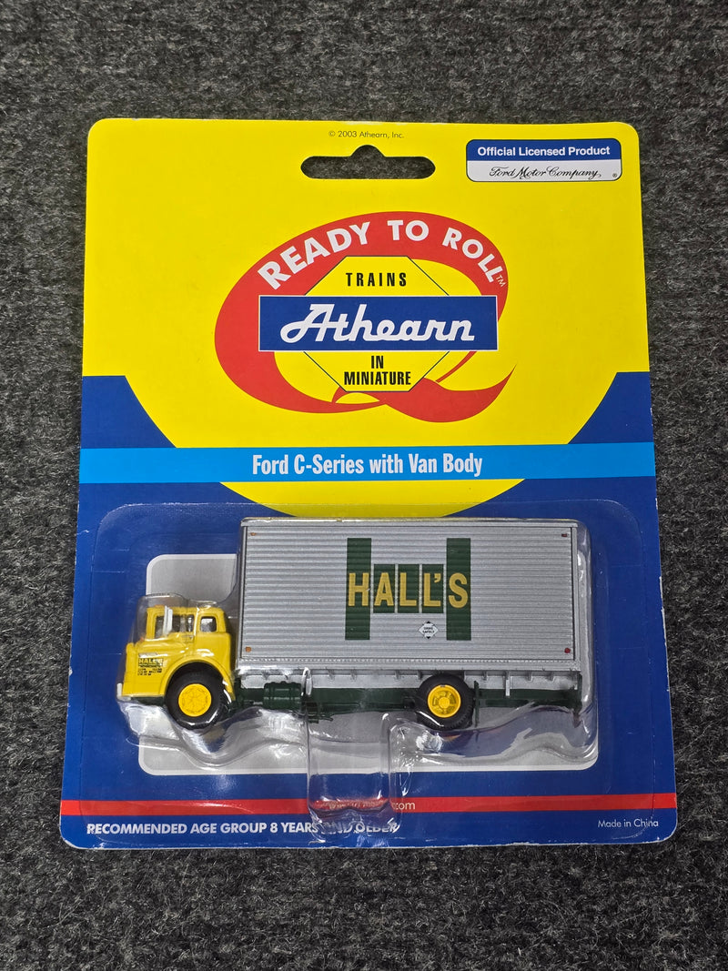 Athearn 2759 HO Scale Ford C Box Truck - Hall's