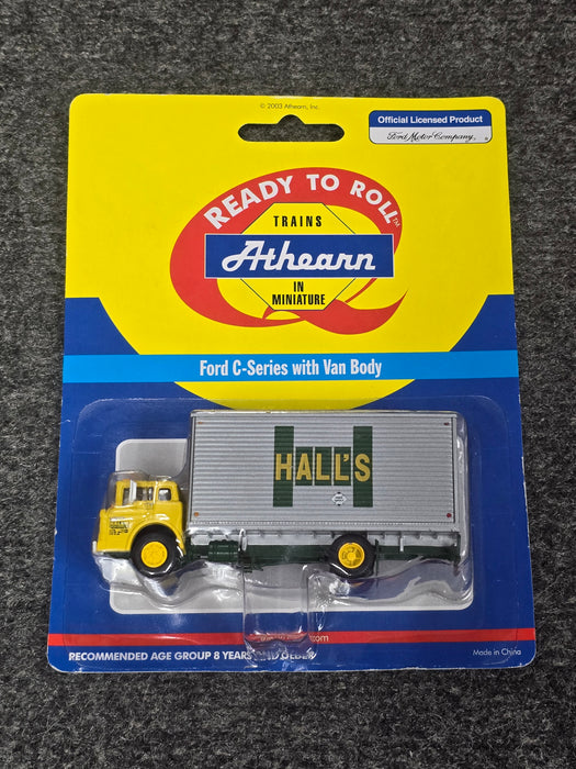 Athearn 2759 HO Scale Ford C Box Truck - Hall's