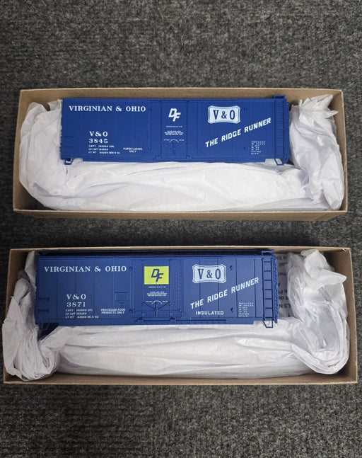 Three Notch Rail HO Scale 40' Boxcar Kit Virginian & Ohio V&O (2024 Release)